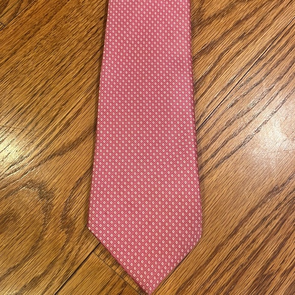 CMI Men’s Pink Printed Silk Tie - Picture 2 of 4